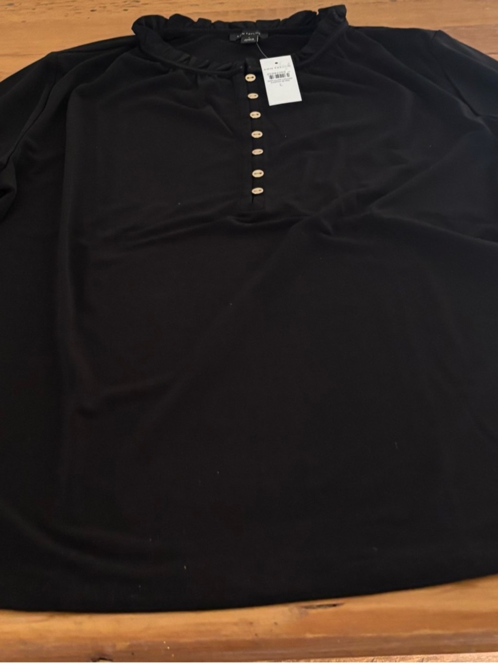 Ann Taylor Women’s Henley-Style Long Sleeve Shirt